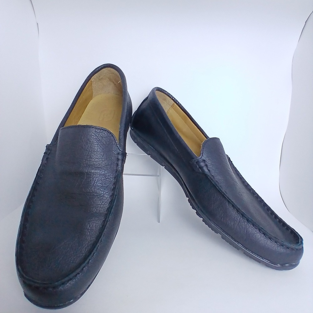 FootJoy‎ Club Casual Men 9.5 M Black Leather Loafers Driving Shoes Normcore